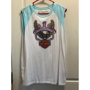 Harley-Davidson Freedom Machine Eagle Women's XL Sleeveless Muscle T-Shirt
